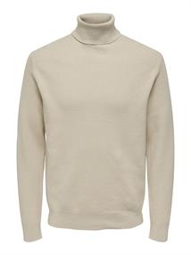 ONSPHIL REG 12 STRUC ROLL NECK KNIT silver lining