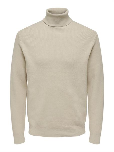 ONSPHIL REG 12 STRUC ROLL NECK KNIT silver lining