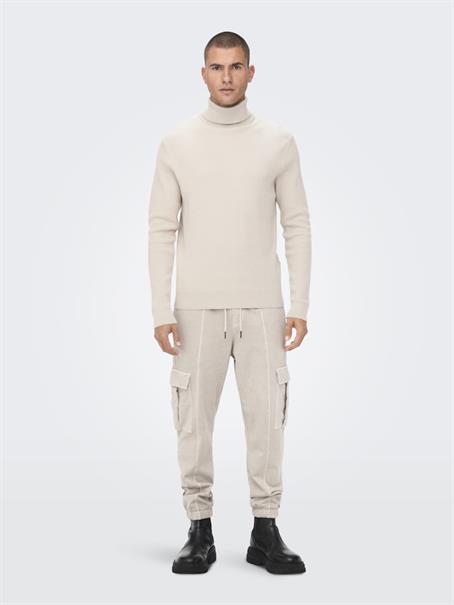 ONSPHIL REG 12 STRUC ROLL NECK KNIT silver lining