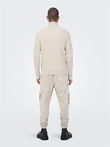 ONSPHIL REG 12 STRUC ROLL NECK KNIT silver lining