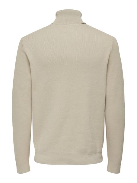 ONSPHIL REG 12 STRUC ROLL NECK KNIT silver lining