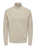 ONSPHIL REG 12 STRUC ROLL NECK KNIT silver lining