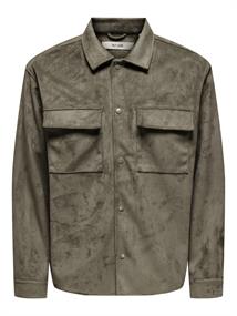 ONSRAVI FAKE SUEDE SHACKET OTW falcon