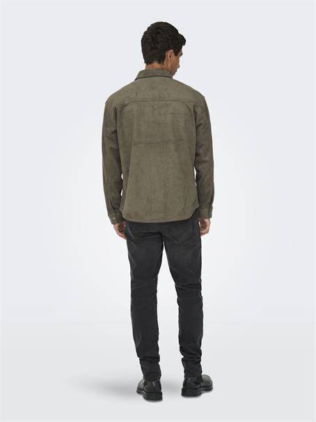 ONSRAVI FAKE SUEDE SHACKET OTW falcon