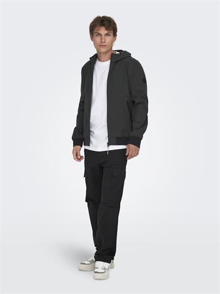 ONSRAY LIFE 0020 RIBSTOP CARGO PANT NOOS black
