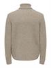 ONSRAY REG LS WOOL BLEND ROLL KNIT FRML walnut