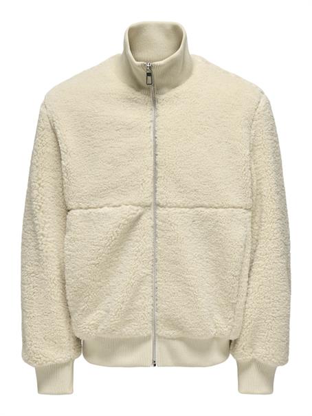 ONSRAY SHERPA JACKET OTW VD silver lining