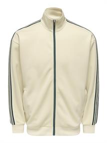 ONSRIBER RLX LS ZIP STRIPE TRACK SWEAT whitecap gray