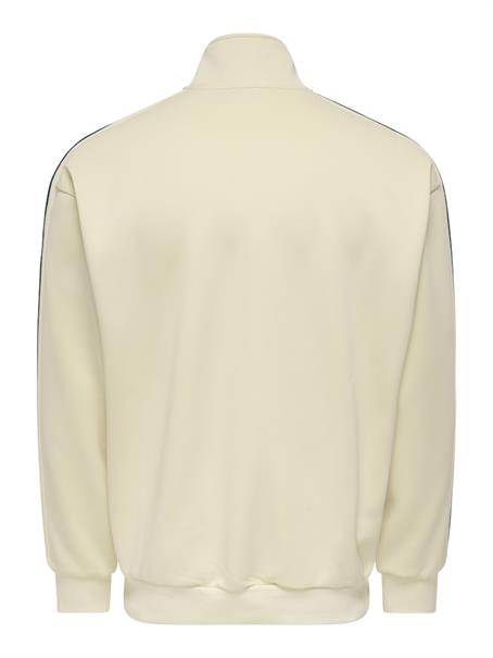 ONSRIBER RLX LS ZIP STRIPE TRACK SWEAT whitecap gray