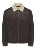 ONSROYCE SHEARLING JACKET OTW hot fudge
