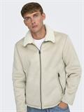 ONSROYCE SHEARLING JACKET OTW silver lining