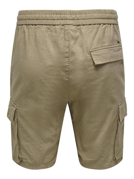 ONSSINUS 0019 COT LIN CARGO SHORTS chinchilla