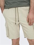 ONSSINUS CARGO 0007 COT LIN SHORTS silver lining
