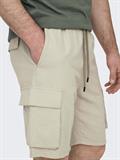 ONSSINUS CARGO 0007 COT LIN SHORTS silver lining