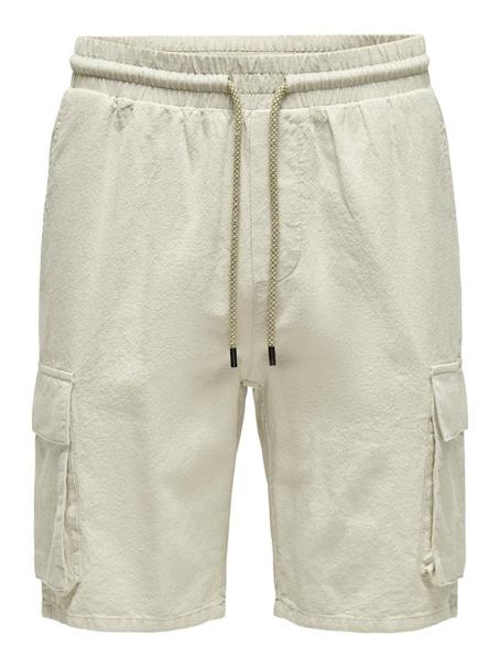 ONSSINUS CARGO 0007 COT LIN SHORTS silver lining