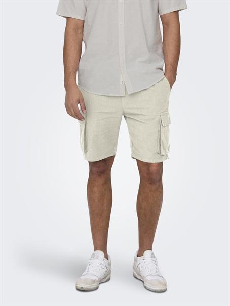 ONSSINUS CARGO 0007 COT LIN SHORTS silver lining
