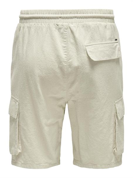 ONSSINUS CARGO 0007 COT LIN SHORTS silver lining