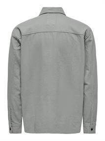 ONSTEAM LS HEAVY TWILL ZIP RLX SHIRT limestone