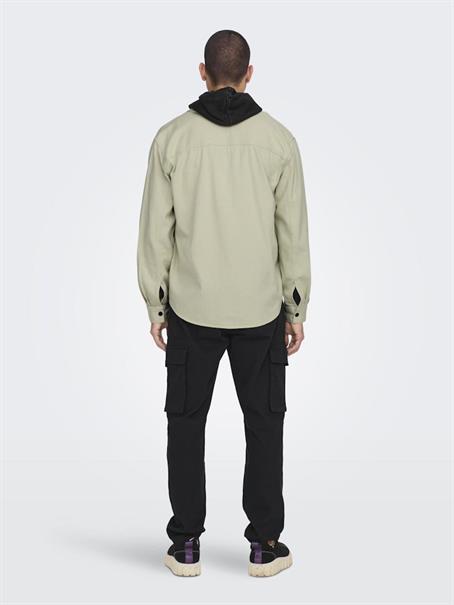 ONSTEAM RLX FABRIC MIX LS SHIRT moonstruck