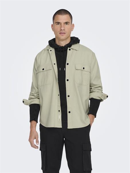 ONSTEAM RLX FABRIC MIX LS SHIRT moonstruck
