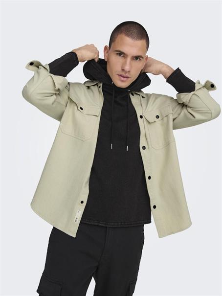 ONSTEAM RLX FABRIC MIX LS SHIRT moonstruck