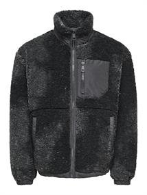 ONSTHOR SHERPA JACKET OTW grey pinstripe