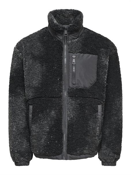ONSTHOR SHERPA JACKET OTW grey pinstripe