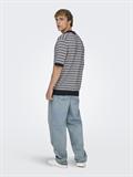 ONSTILO REG SS SPLIT NECK KNIT NOOS dark sapphire