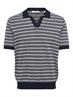 ONSTILO REG SS SPLIT NECK KNIT NOOS dark sapphire