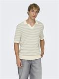 ONSTILO REG SS SPLIT NECK KNIT NOOS gardenia