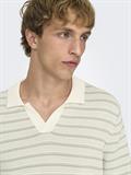 ONSTILO REG SS SPLIT NECK KNIT NOOS gardenia