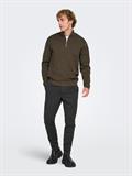 ONSTING REG HALF ZIP KNIT NOOS coffee bean
