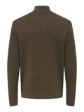 ONSTING REG HALF ZIP KNIT NOOS coffee bean