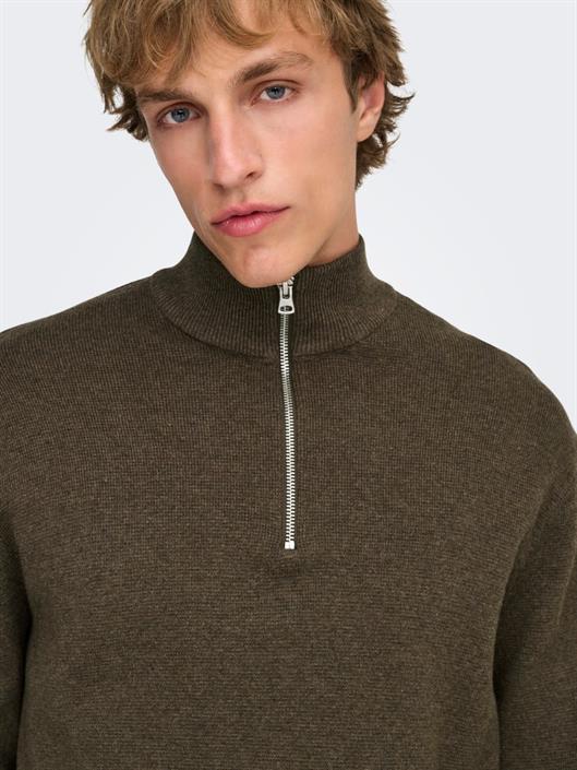 onsting-reg-half-zip-knit-noos-coffee-bean