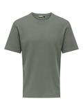 ONSTOBIE REG SS WAFFLE TEE NOOS castor gray