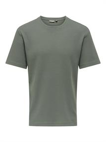 ONSTOBIE REG SS WAFFLE TEE NOOS castor gray
