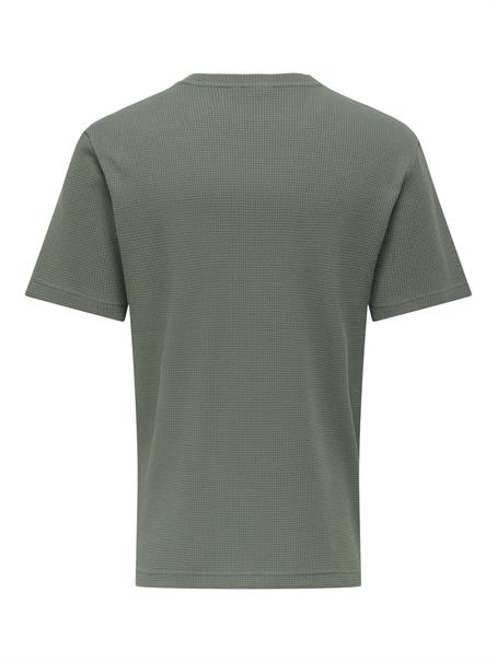ONSTOBIE REG SS WAFFLE TEE NOOS castor gray