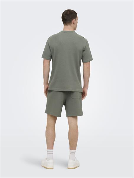 ONSTOBIE REG SS WAFFLE TEE NOOS castor gray