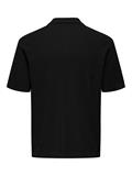 ONSTONY REG 12 SS WAFFLE POLO KNIT black