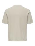 ONSTONY REG 12 SS WAFFLE POLO KNIT moonstruck