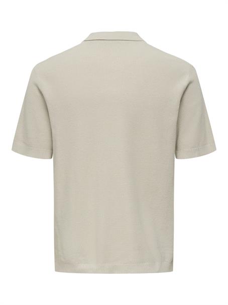 ONSTONY REG 12 SS WAFFLE POLO KNIT moonstruck