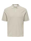 ONSTONY REG 12 SS WAFFLE POLO KNIT NOOS moonstruck