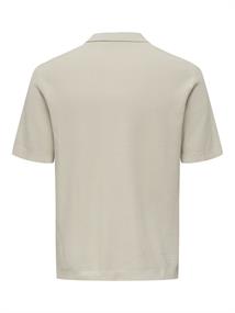 ONSTONY REG 12 SS WAFFLE POLO KNIT NOOS moonstruck