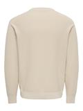 ONSTONY RLX 12 LS WAFFLE CREW KNIT NOOS silver lining