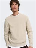 ONSTONY RLX 12 LS WAFFLE CREW KNIT NOOS silver lining