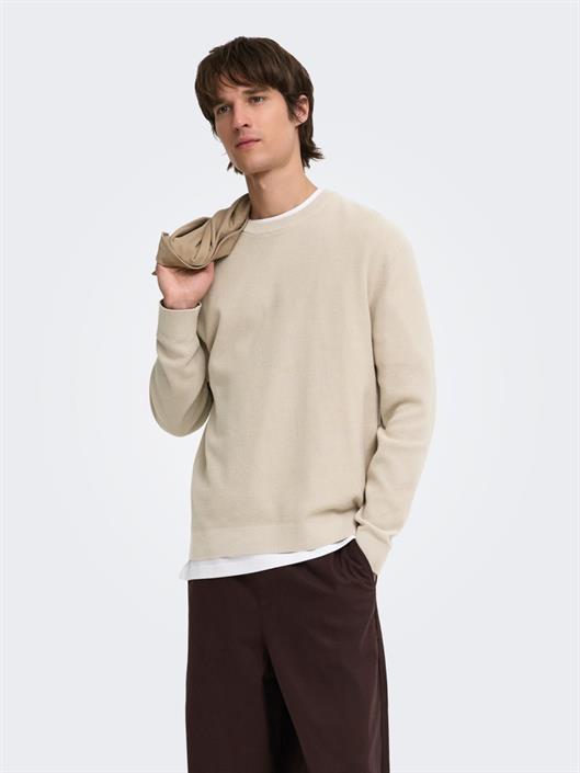 onstony-rlx-12-ls-waffle-crew-knit-noos-silver-lining