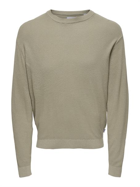 ONSTONY RLX 12 LS WAFFLE CREW KNIT NOOS string