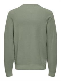 ONSTONY RLX 12 LS WAFFLE CREW KNIT NOOS wrought iron