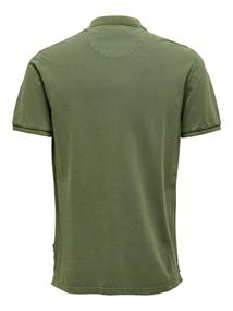 ONSTRAVIS SLIM WASHED SS POLO NOOS rifle green