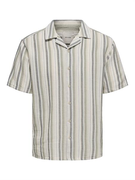 ONSTREV LIFE REG STRIPE SS SHIRT NOOS seagrass